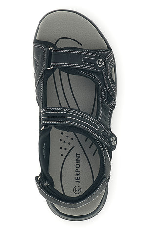 Schwarze Sandalen mit Klettverschluss Jerpoint CN20