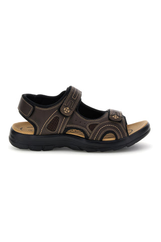 Sandali marroni con strappi in velcro Jerpoint CN20