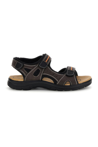 Sandali marroni con strappi in velcro Jerpoint CN15