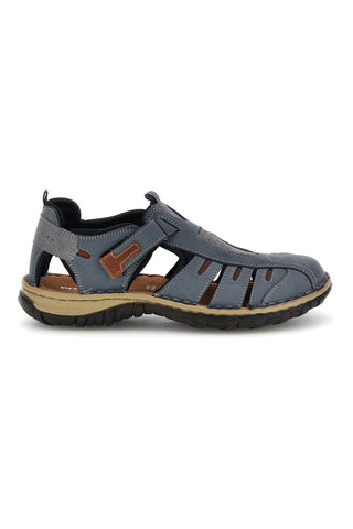 Sandali blu in vera pelle traforata Pittarello eco 2613004