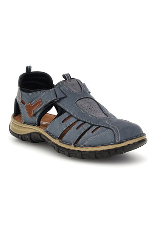 Sandali blu in vera pelle traforata Pittarello eco 2613004