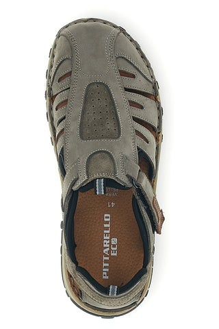 Sandali grigi in vera pelle traforata Pittarello eco 2613004