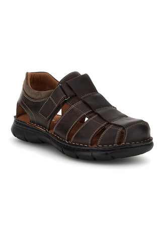 Braune Sandalen aus echtem Leder mit geschnitztem Design Pittarello eco 2617402