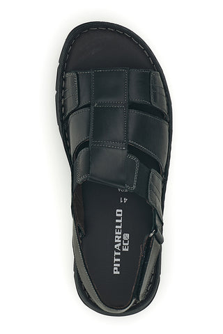 Pittarello eco schwarz Leder Sandalen 2617985
