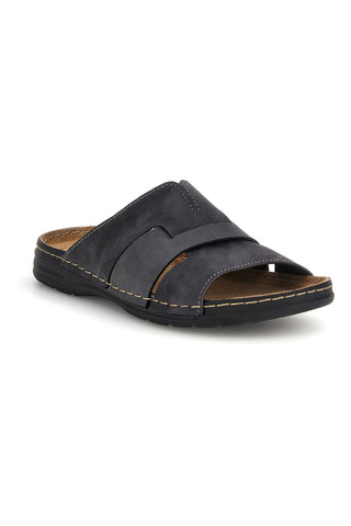Graue Hausschuhe mit Innensohle aus echtem Leder Jerpoint 602SKPS