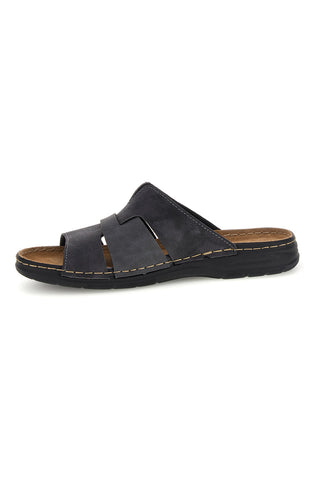 Graue Hausschuhe mit Innensohle aus echtem Leder Jerpoint 602SKPS