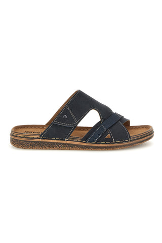 Ciabatte blu in pelle Jerpoint 10104BESY