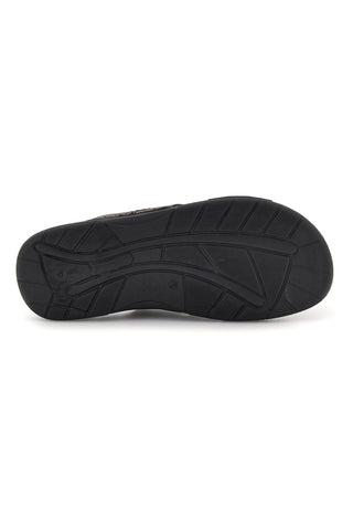 Schwarze Hausschuhe mit Innensohle aus echtem Leder Jerpoint 601PS