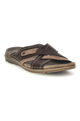 Ciabatte marrone con fasce incrociate Jerpoint 8053PSSK