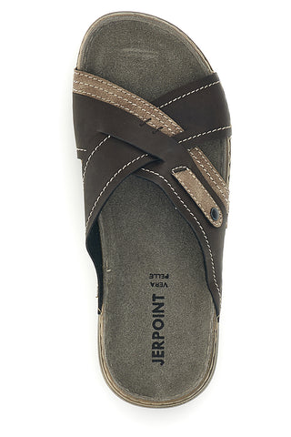 Ciabatte marrone con fasce incrociate Jerpoint 8053PSSK