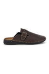 Pantoffeln Braun Leder Einlegesohle mit Schnalle Jerpoint 620PS