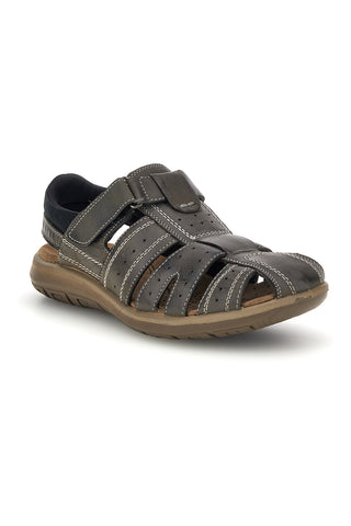 Graue Sandalen mit Klettverschluss Fly dinamic FD29