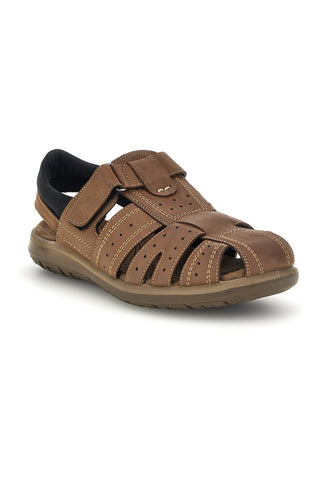 Braune Sandalen mit Klettverschluss Fly dinamic FD29