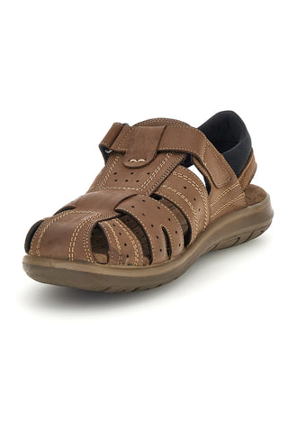 Braune Sandalen mit Klettverschluss Fly dinamic FD29