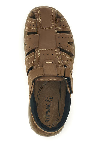 Braune Sandalen mit Klettverschluss Fly dinamic FD29