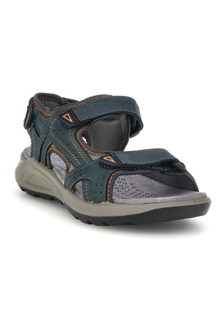 Herren Blau Leder Sandalen Fly Dinamic FD505 | Pittarello