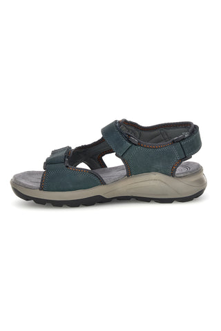Herren Blau Leder Sandalen Fly Dinamic FD505 | Pittarello
