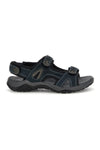 Blaue Sandalen aus echtem Leder mit Riemenverschluss Fly dynamic FD07