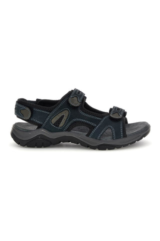Sandali blu in vera pelle con chiusura a strappo Fly dynamic FD07