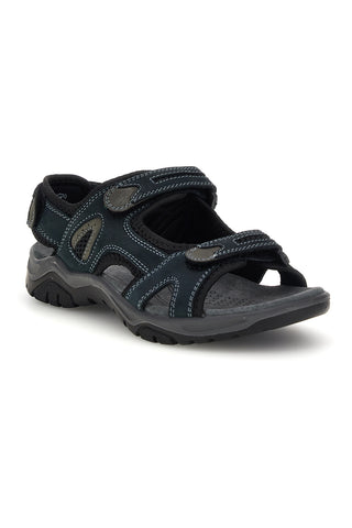 Blaue Sandalen aus echtem Leder mit Riemenverschluss Fly dynamic FD07