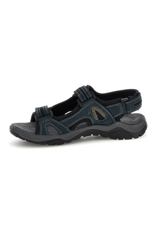 Blaue Sandalen aus echtem Leder mit Riemenverschluss Fly dynamic FD07