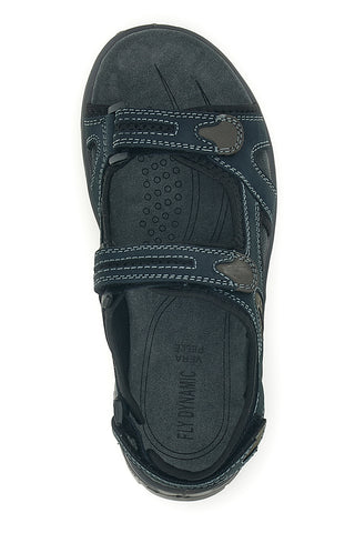 Blaue Sandalen aus echtem Leder mit Riemenverschluss Fly dynamic FD07