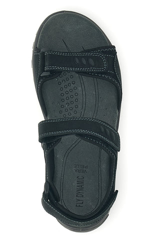 Blaue Sandalen aus echtem Leder mit Klettverschlüssen Fly dynamic FD10