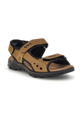 Sandalen aus echtem Leder in Taupe mit Riemenverschluss Fly dynamic FD11