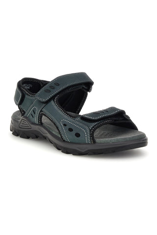 Sandali blu in vera pelle con chiusura a strappo Fly dynamic FD11