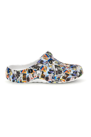 Mehrfarbige Clog-Pantoffeln mit Woz-Aufdruck 2