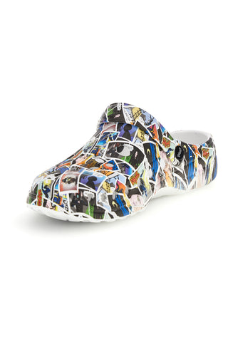 Mehrfarbige Clog-Pantoffeln mit Woz-Aufdruck 2