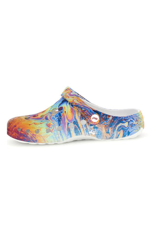 Mehrfarbige Clog-Pantoffeln mit Woz-Aufdruck 3