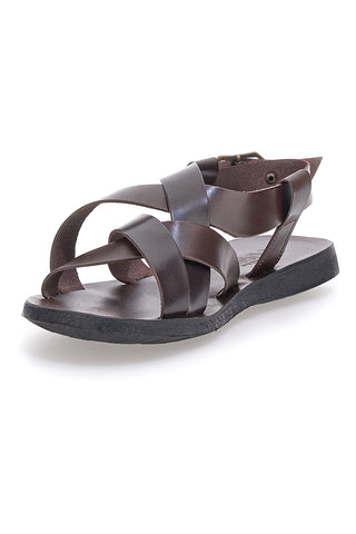 Sandali marroni con fasce incrociate Pittarello Sun 4415