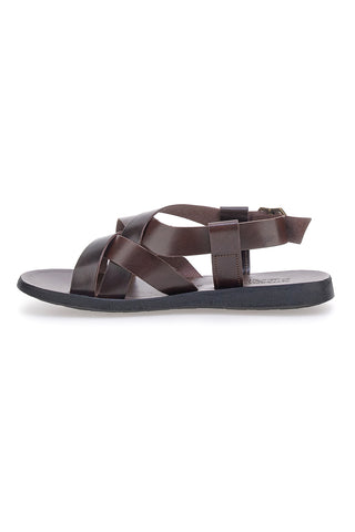 Sandali marroni con fasce incrociate Pittarello Sun 4415