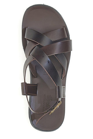 Sandali marroni con fasce incrociate Pittarello Sun 4415