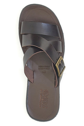 Ciabatte Marroni in pelle e cuoio Pittarello sun 4510