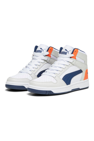 Sneakers Mid-Cut Puma Rebound Layup Sl Jr Bianche e Blu