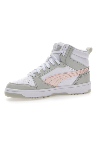Puma Rebound V6 Weiß/Rosa Turnschuhe