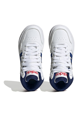 Adidas Hoops Mid 3 K Basketballschuhe in Weiß und Blau