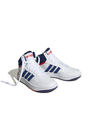 Adidas Hoops Mid 3 K Basketballschuhe in Weiß und Blau