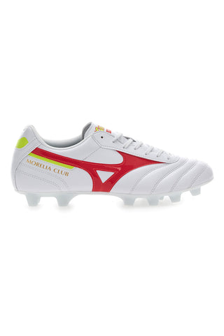 Weiße Mizuno Morelia II Club MD Fußballschuhe