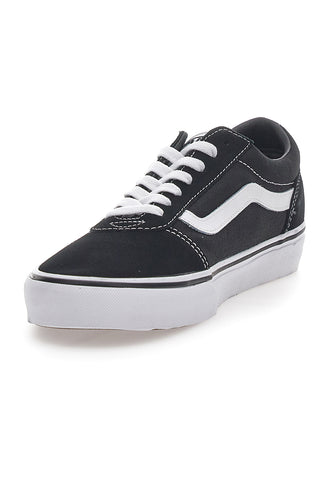 Vans Ward Weiß/Schwarze Ledersneaker