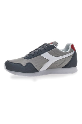 Graue Sneakers mit weißem Diadora Simple Run Frieze
