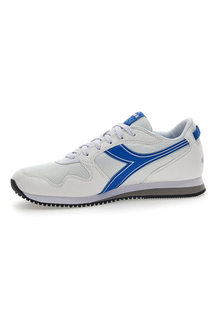 Weiße Turnschuhe mit blauem Diadora Skyler Athletic Frieze
