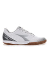 Weiße Futsal-Hallenschuhe mit silbernem Diadora Pichichi 6 IDR-Logo