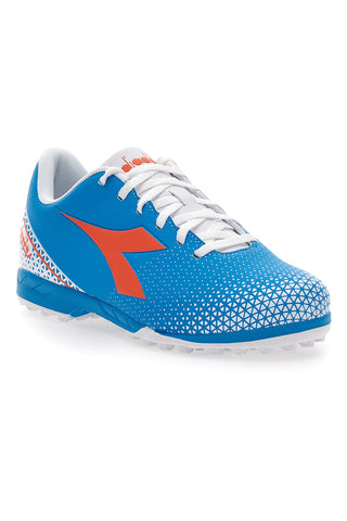 Scarpe da Calcio Azzurre con Logo Arancione Diadora Pichichi 6 Tf Jr