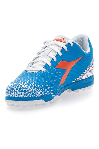 Scarpe da Calcio Azzurre con Logo Arancione Diadora Pichichi 6 Tf Jr