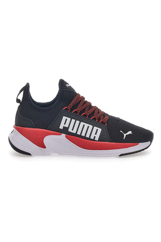 Schwarze und rote Sport-Sneaker von Puma Softride Premier Slip-On JR