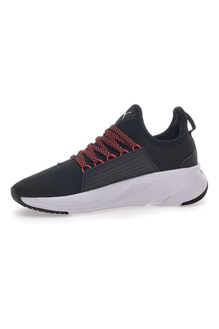 Schwarze und rote Sport-Sneaker von Puma Softride Premier Slip-On JR