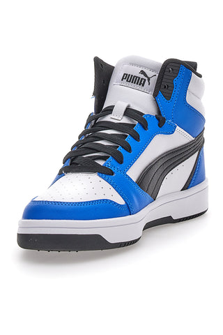 Sneakers Bianche e Blu Mid-Cut Puma Rebound V6 Mid Jr